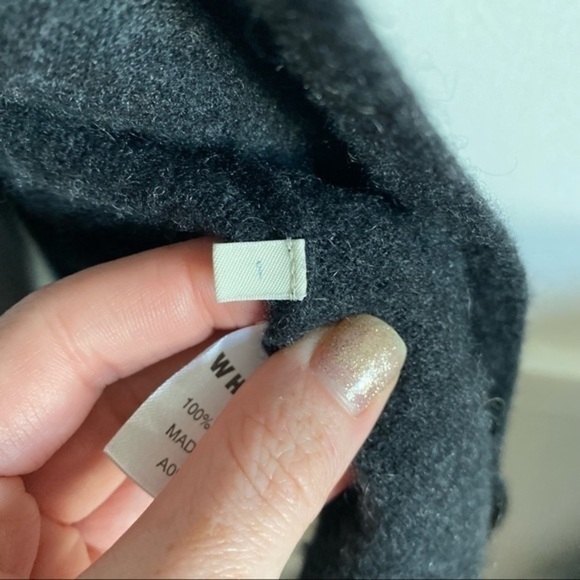 Whistles • Grey Cashmere Open Front Cardigan - Picture 7 of 7